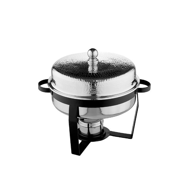 Picture of VENUS 530WSH ROUND CHAFING DISH STAINLESS STEEL HAMMERED 10L