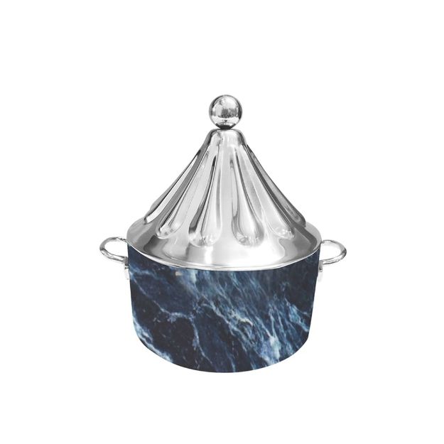 Picture of VN 6002B PETAL HOTPOT 4L BLUE/STAINLESS STEEL