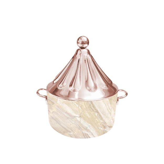 Picture of VN 6002RG PETAL HOTPOT 4L BEIGE/ROSE GOLD