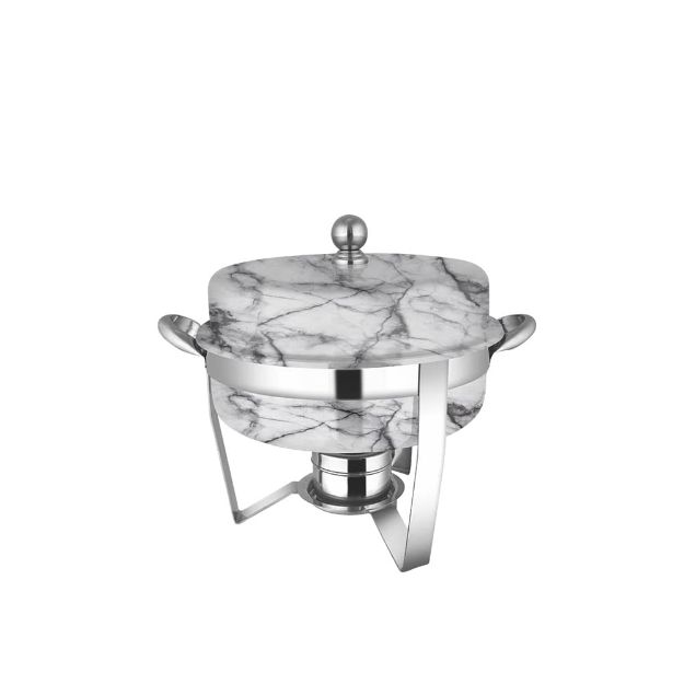 Picture of VENUS 516 ROUND CHAFING DISH WHITE/BLACK 3L