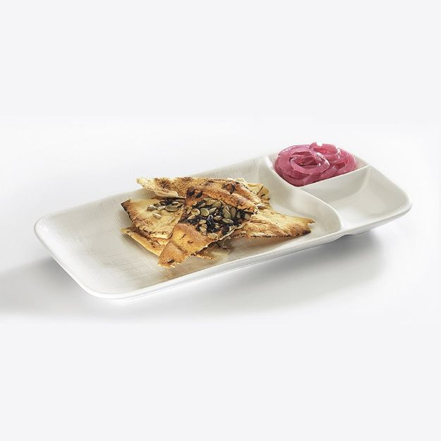 Picture of SYMPHONY 7413 LINEN 3 DIVISION RECTANGLE PLATTER 