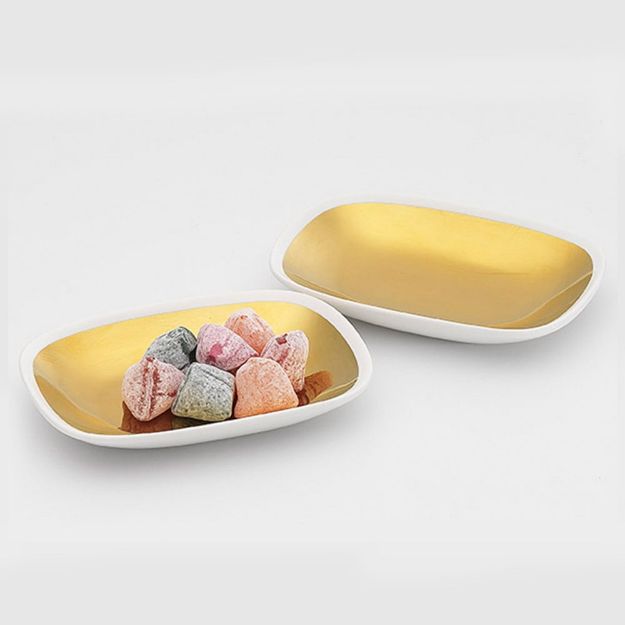 Picture of SYMPHONY 8000 ADORN 2PC OVAL TRAY SET GOLD