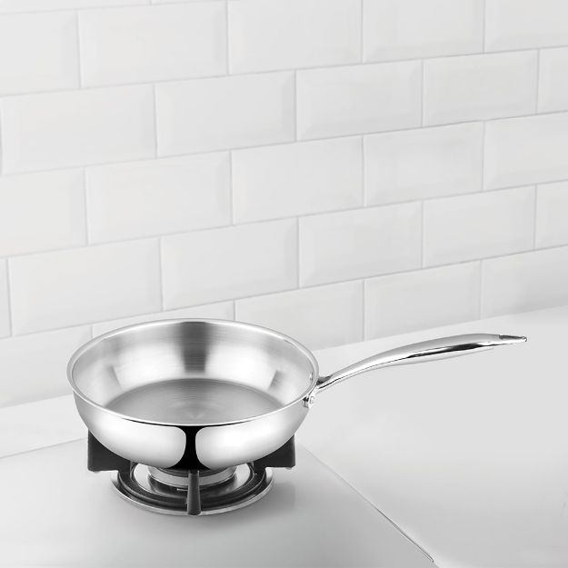 Picture of BOROSIL TRI-PLY STAINLESS STEEL FRYPAN 22CM