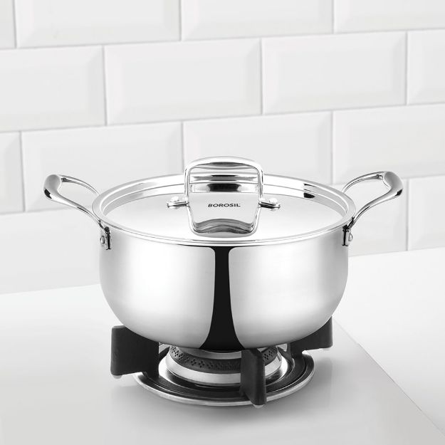 Picture of BOROSIL TRI-PLY STAINLESS STEEL CASSEROLE 32CM WITH LID