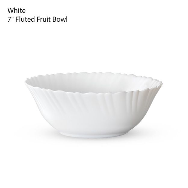 Picture of BOROSIL FLUTED FRUIT BOWL 7 INCH WHITE