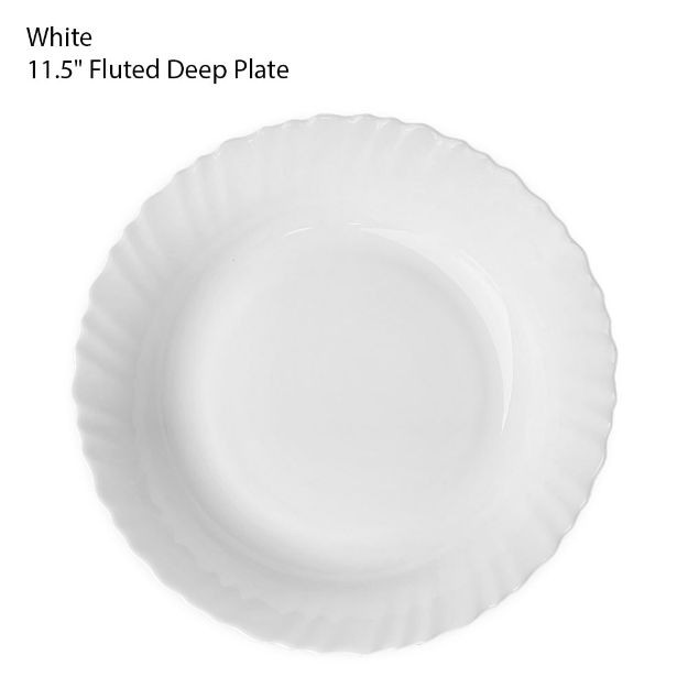 Picture of BOROSIL FLUTED DEEP PLATE 11.5 INCH WHITE